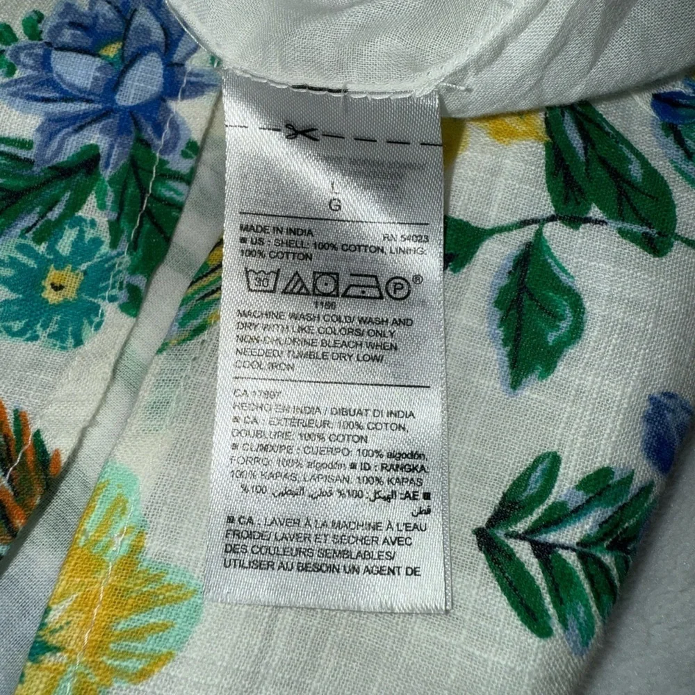 Old Navy Parrot and Floral print Dress, Size L off shoulder, summer dress.
